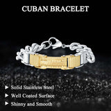 Cuban Link Chain Bracelet Hip Hop Miami 316L Stainless Steel Bracelets for Men Boys