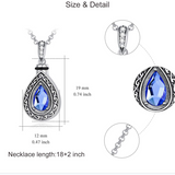 Teardrop Cremation Urn Necklace for Human Pet Ashes 925 Sterling Silver Keepsake Memorial Locket Holder Jewelry Gift for Women