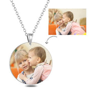 Stainless Steel Personalized Color Photo&Text Necklace Adjustable 16”-20”