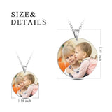 Stainless Steel Personalized Color Photo&Text Necklace Adjustable 16”-20”