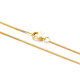 18k Solid Gold 0.7mm Snake Chain Necklace for Women Durable Strong Gold Chain Necklace