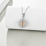 You are My Sunshine Necklace Sterling Silver Sunflower Urn Necklace