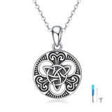 Viking Compass Celtic Knot Urn Necklace for Ashes Sterling Silver Abalone Shell Viking Jewelry for Men Cremation Jewelry Keepsake Pendant Necklace