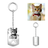 Stainless steel Personalized Engraved Photo Key Chains