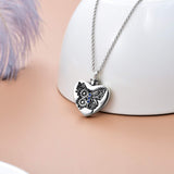 Butterfly Urn Necklace for Ashes Sterling Silver Memorial Keepsake Rose/Lotus/Sunflower Cremation Jewelry with Filling Tool