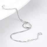 Ankle Heart Charm Bracelet Sterling Silver Anklet Chain Bracelet Beach Foot Jewelry for Women