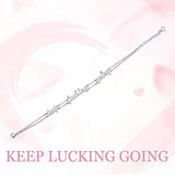 S925 Sterling Silver Inspiring Bracelet Necklace "keep fucking going" Inspirational Gifts