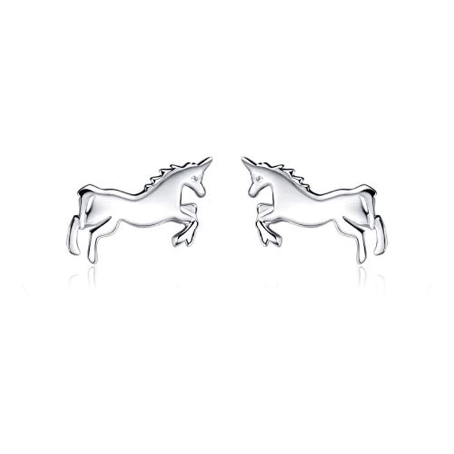 Sterling Silver Unicorn Earrings