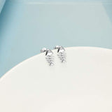 925 Sterling Silver Women Fashion Fish Stud Earrings