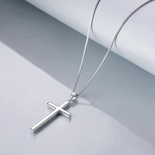 Cross Necklace Sterling Silver Infinity Loop Cubic Zirconia Pendant Nceklace Jewelry Gifts