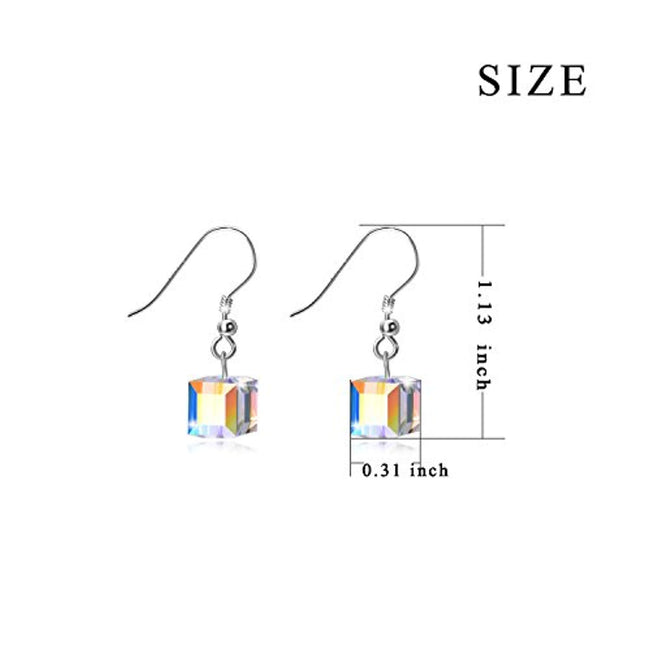 Cube Crystal Earrings with Crystals Jewelry