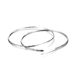 Sterling Silver Circle Endless Earrings Hoops Jewelry for Women Girls Diameter 20,30,40,50,60mm