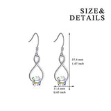 Sterling Silver Cube Crystal Earrings with Crystals Jewelry for Her