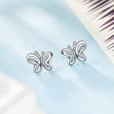 Butterfly 925 Sterling Silver Stud Earrings Kids Baby Girl Earring