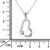Sterling Silver Love You Mom Love Heart Pendant Necklace 18"
