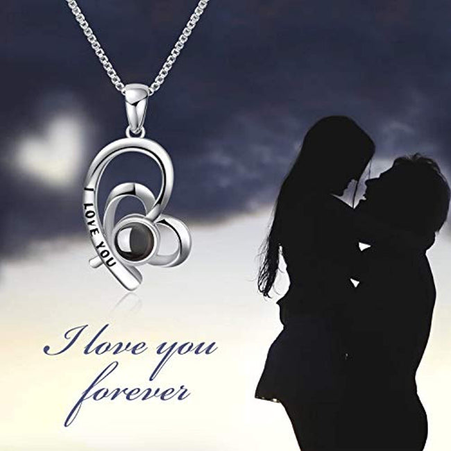 925 Sterling Silver I Love You Necklace 100 Languages Love 18" Necklaces