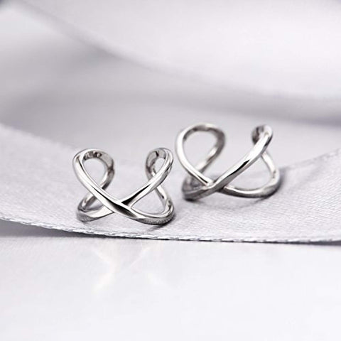 Cuff Earring for Women 925 Sterling Silver Non Pierced Ear Cartilage Clip Earrings for Women Girl