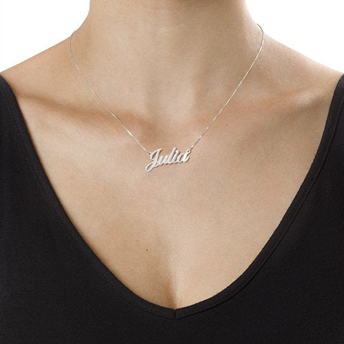 Julia -  Copper/925 Sterling Silver Custom Name Necklaces Adjustable Chain 18”-20”