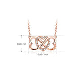 Sterling Silver Infinity Love Heart Necklace Jewelry with Cubic Zircon for Women Mom Wife Lover