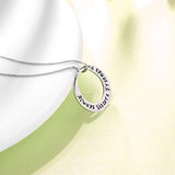 Sister Necklaces 925 Sterling Silver Always My Sister Friends Forever Circle Shape Pendant Necklace