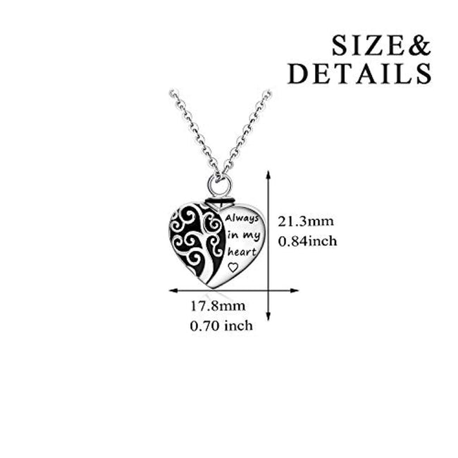 Urn Necklaces for Ashes Tree of Life Cremation Jewelry for Ashes,Always in My Heart Memory Necklace Gift, Easter Keepsake for Women