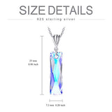 Crystal Pendant Necklace for Women Girls S925 Sterling Silver Chain Wife Daughter Girlfriend Jewelry Gift