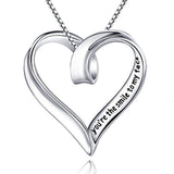 "You're The Smile to My face and The Beat to My Heart Open Heart Pendant Necklace 18"