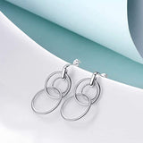 925 Sterling Silver Polished Irish knot Circle Hoop Earrings