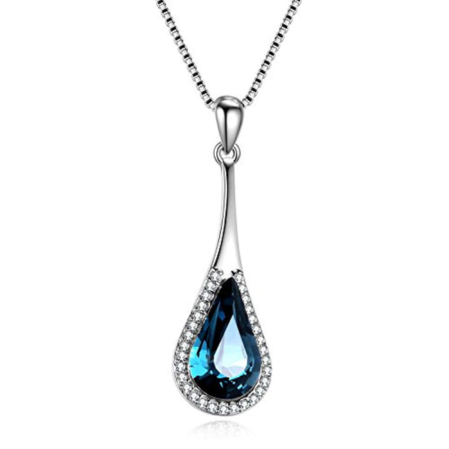 Teardrop Necklace with Crystals Jewelry for Women