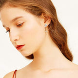 Hoop Earrings Sterling Silver Daisy Flower Hypoallergenic Stud Earrings