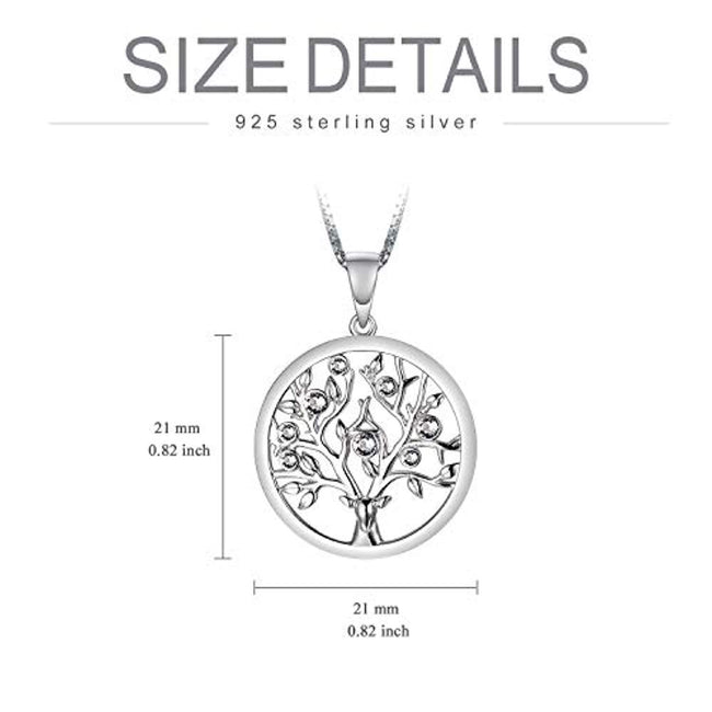 Tree of Life Necklace Family Tree Jewelry Made with Crystals Fine Jewelry Gift for Women Teen Girls