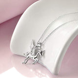 Sterling Silver Unicorn Pendant Necklaces for Women Girls Gifts