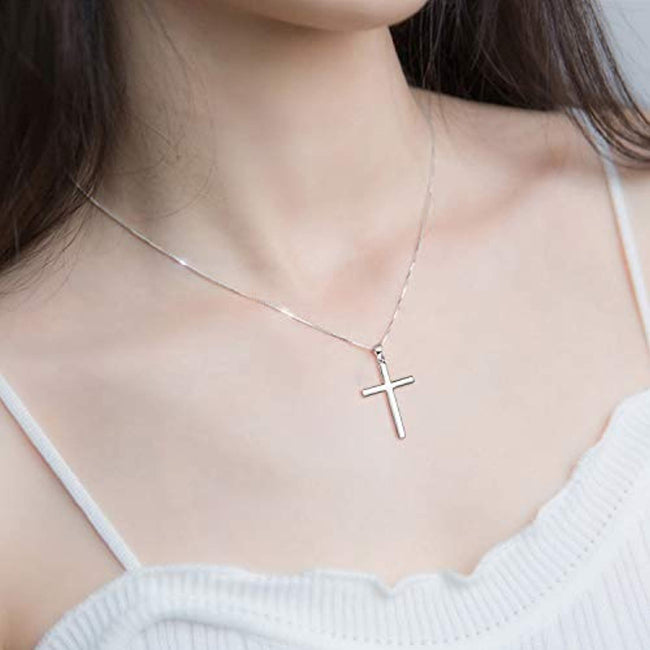 Cross Necklace Sterling Silver Infinity Loop Cubic Zirconia Pendant Nceklace Jewelry Gifts