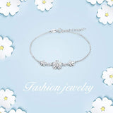Sterling Silver Daisy Flower Adjustable Bracelet for Girls