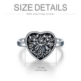 925 Sterling Silver Heart Celtic Tree of Life Cremation Urn Ring Holds Loved Ones Ashes Always in My Heart Urn Ring for Ashes for Women