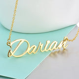 Darian - 925 Sterling Silver/10K/14K/18K Custom Name Necklace Adjustable 18”-20” - Yellow Gold Plated