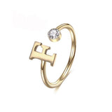 10K/14K Gold Personalized Uppercase Letter Name Ring