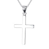Sterling Silver Infinity Cross Pendant Necklace for Women Girls Boys  18" Cross Necklace