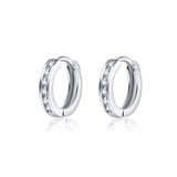 925 Sterling Silver Cubic Zircon Hoop Earrings Ear Cuff Cartilage