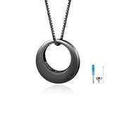 Sterling Silver Circle of Life Eternity Memorial Urn Necklace Always with me Cremation Jewelry Pendant Necklaces for ashes