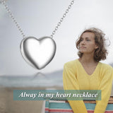 925 Sterling Silver Hold Loved Ones Heart Urn Necklace Pendant for Ashes Memorial Cremation Jewelry