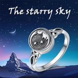 Cremation Jewelry Moon and Star Urn Ring for Ashes Cremation Ring Hold Loved Ones Ashes