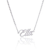 "Ella"-Copper/925 Sterling Silver Personalized Classic Name Necklace Adjustable 16”-20”