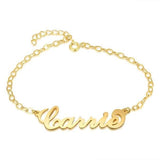 Carrie-Copper Personalized Name Anklet Adjustable 8.5”-10”