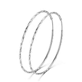 925 Sterling Silver Circle Endless Hoop Earrings for Women Girls 60MM Hoop Earrings