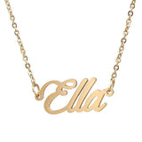 "Ella"-Copper/925 Sterling Silver Personalized Classic Name Necklace Adjustable 16”-20”
