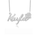 925 Sterling Silver Personalized Snowflake Name Necklace Snowflake Pendant Necklace Adjustable Chain 16"-20"