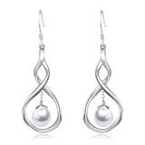 925 Sterling Silver Drop Earrings Infinity Love Knot Earrings with Fishhook