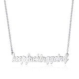 S925 Sterling Silver Inspiring Bracelet Necklace "keep fucking going" Inspirational Gifts