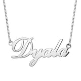 "Dyala"-Copper/925 Sterling Silver Personalized Name Necklace Adjustable 16”-20”
